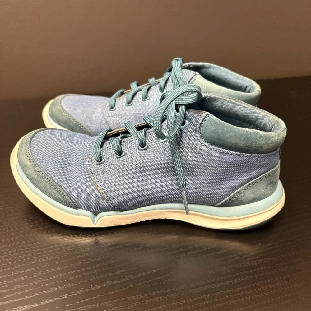 Teva Chukka Shoe Women's SZ 5 Wander Canvas Blue‎ Hi Top Comfort Cool FLAW